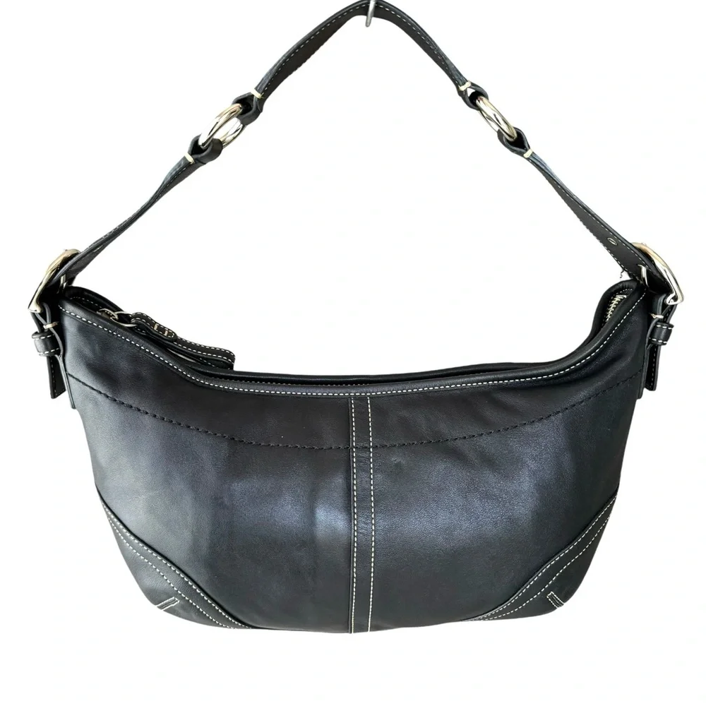🆕 Coach Vintage Soho Leather Shoulder Bag Black